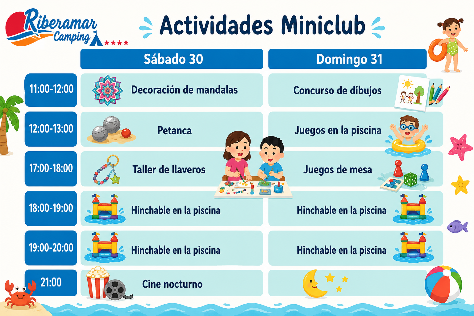 actividaes miniclub